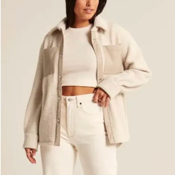 Abercrombie & Fitch Brown Sherpa Jacket - Picture 2 of 5